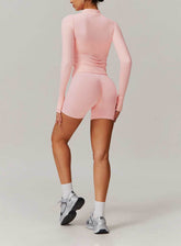 Activewear Set with Sports Jacket and Shorts