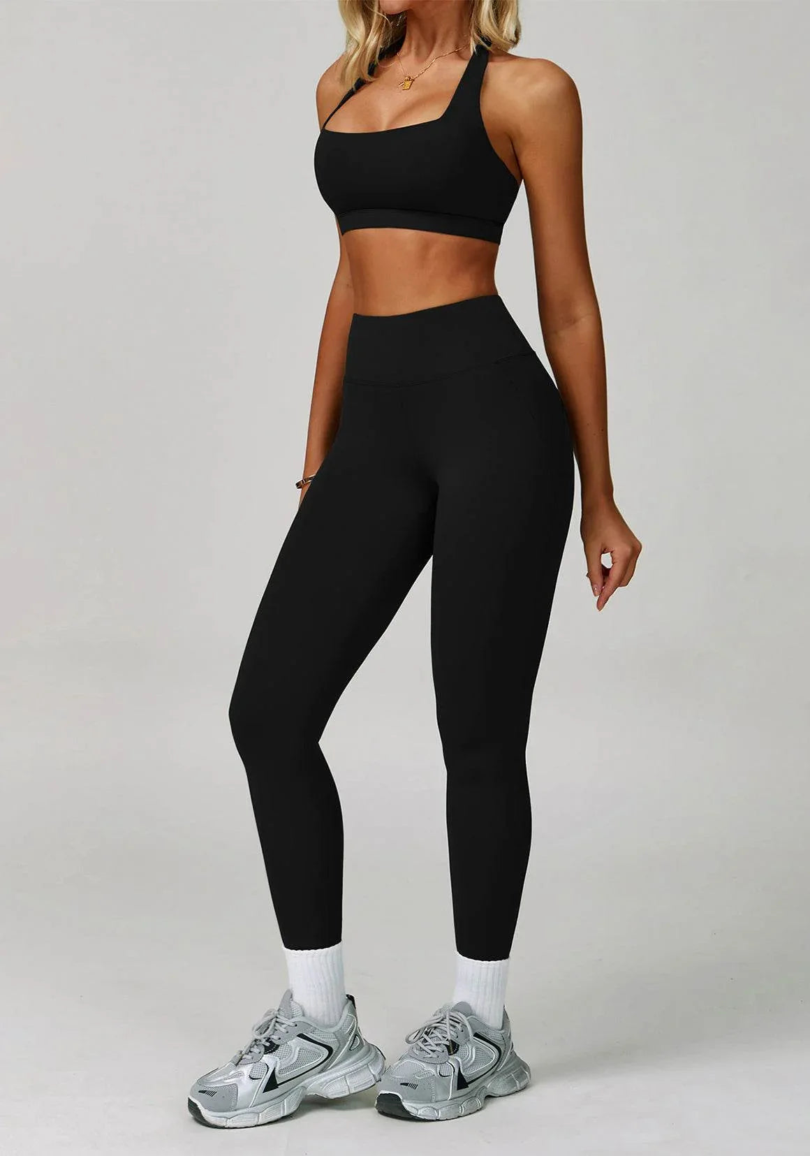 Activewear Set with Halter Sports Bra and Legging -