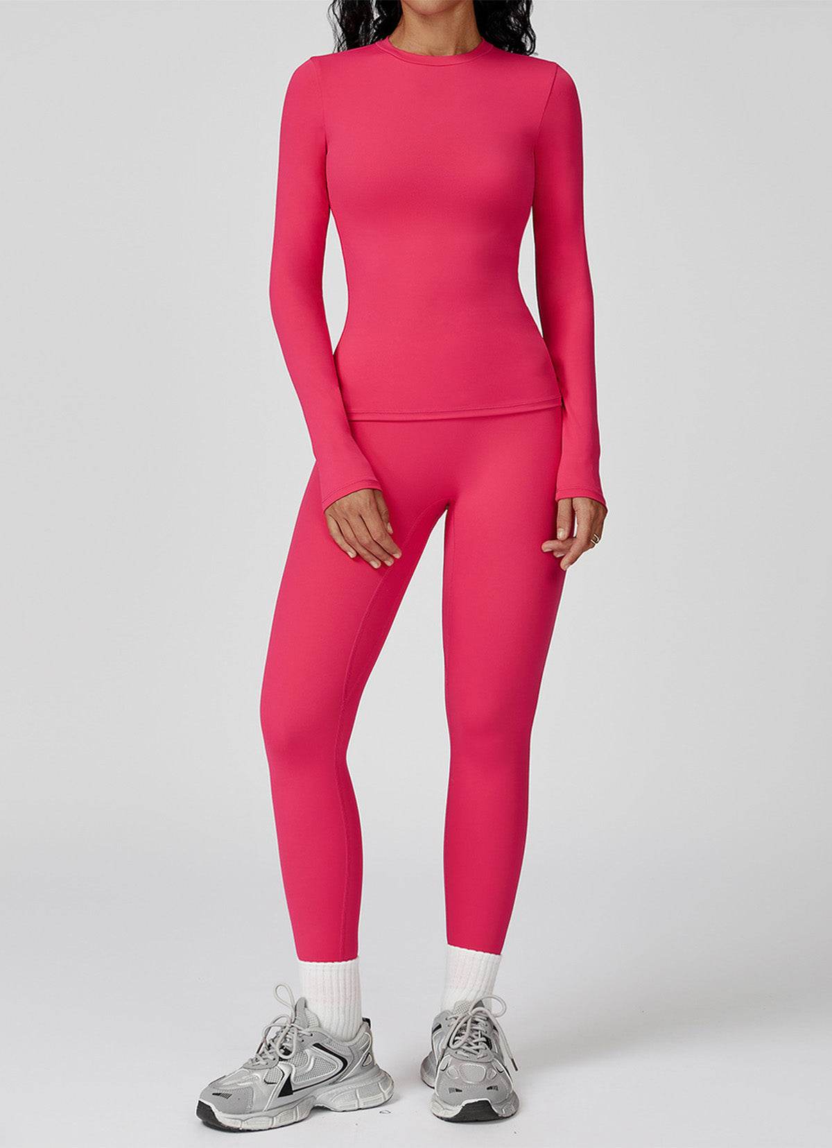 Sports Wear with Long Sleeve T-Shirt and Leggings