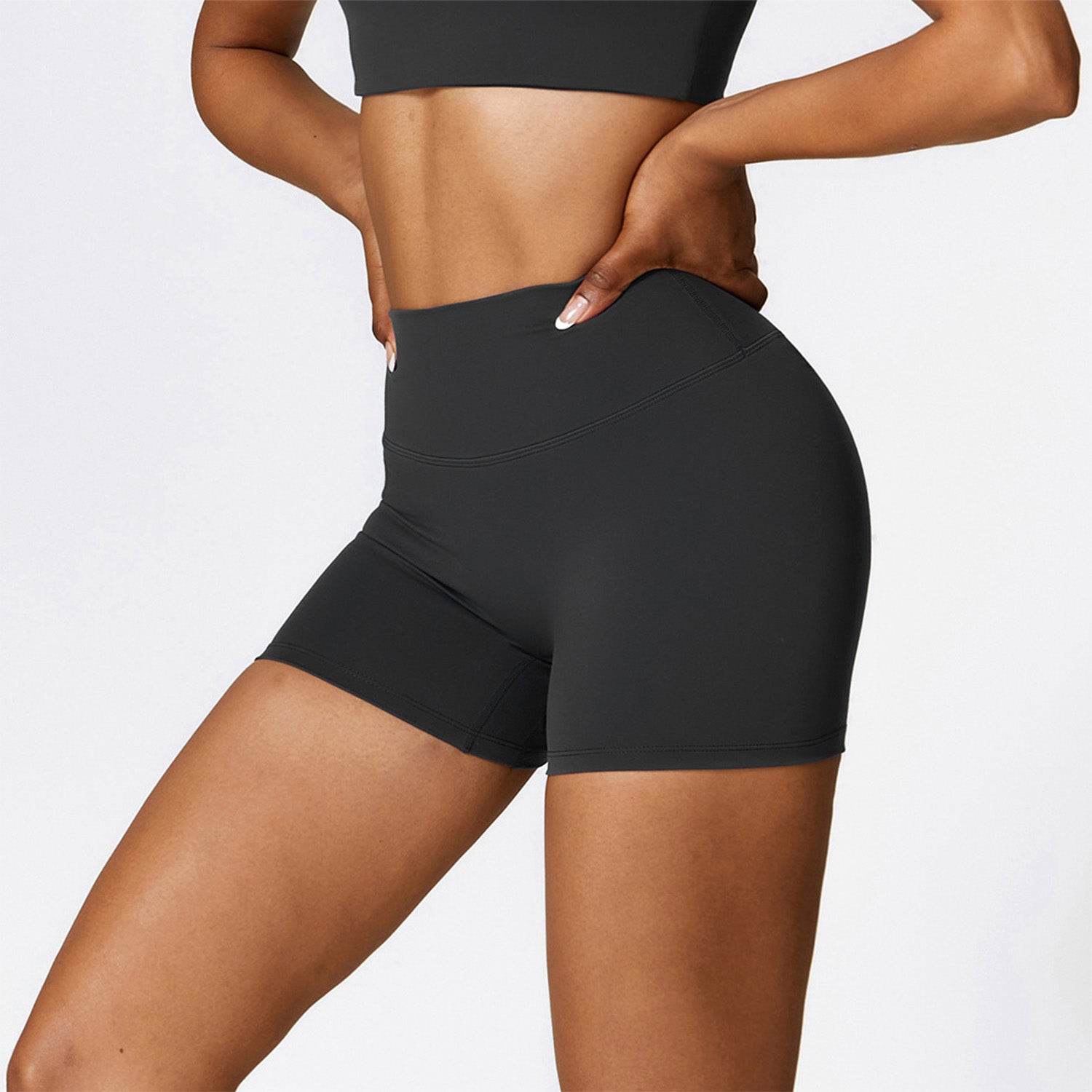 No Front Seam High Waist Biker Shorts