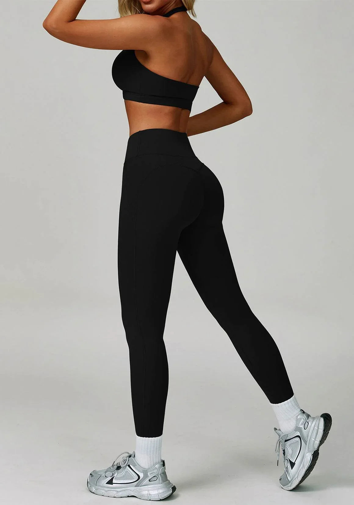 Activewear Set with Halter Sports Bra and Legging -