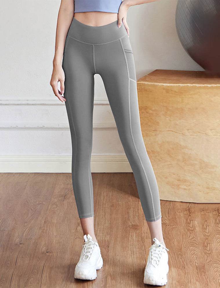 High Waisted Yoga Leggings with Mesh Pockets