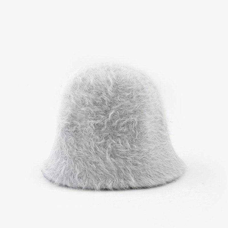 Winter Furry Cloche Hat Fisherman Cap Soft Warm Bucket Hat