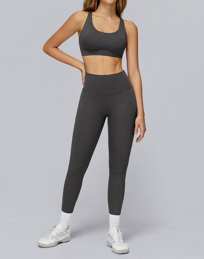 Athletic Wear with Cross Back Strappy Sports Bra and Legging