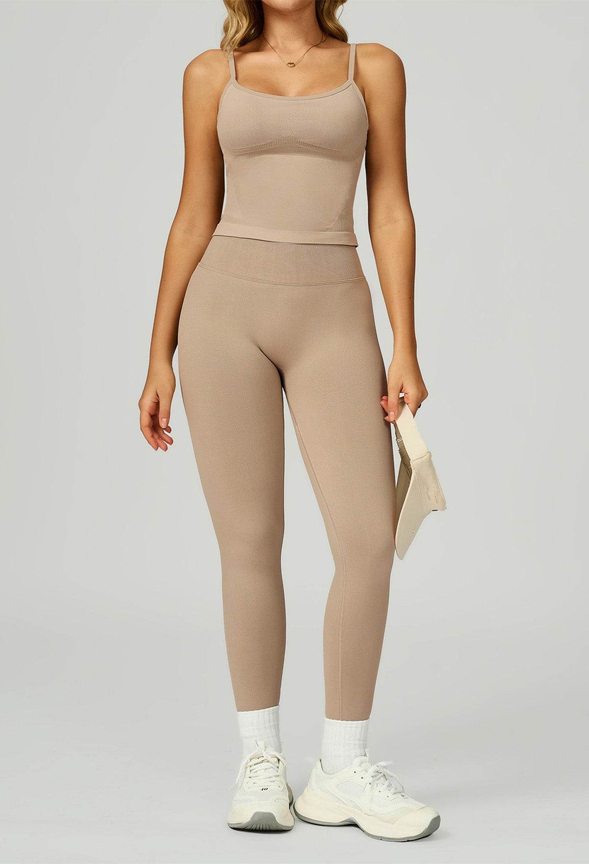 Sport Set with Color Block Tank Top and Legging