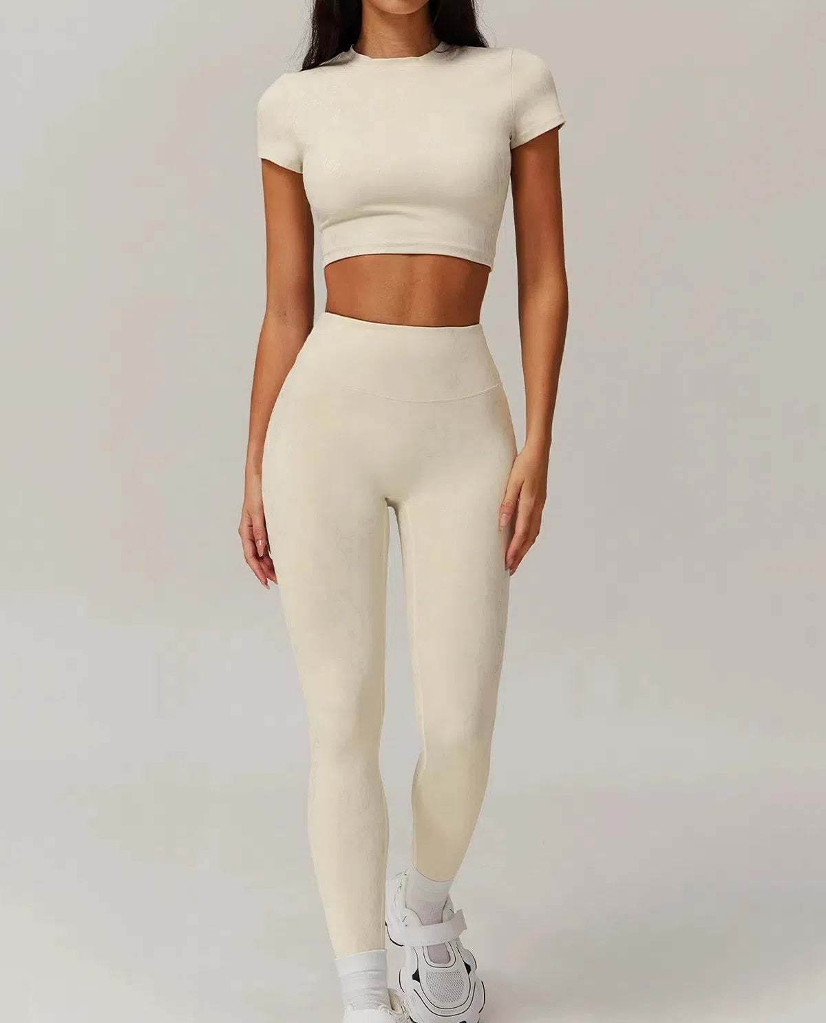 Sports Set with Short Sleeve T-Shirt and Leggings