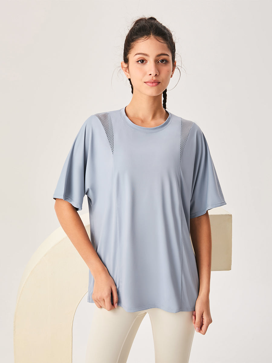 Mesh Short Sleeved Sports Loose T-Shirt