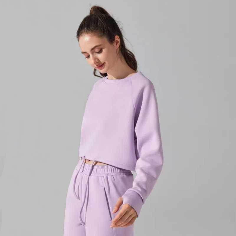 Cropped Loose Workout Sweatshirt