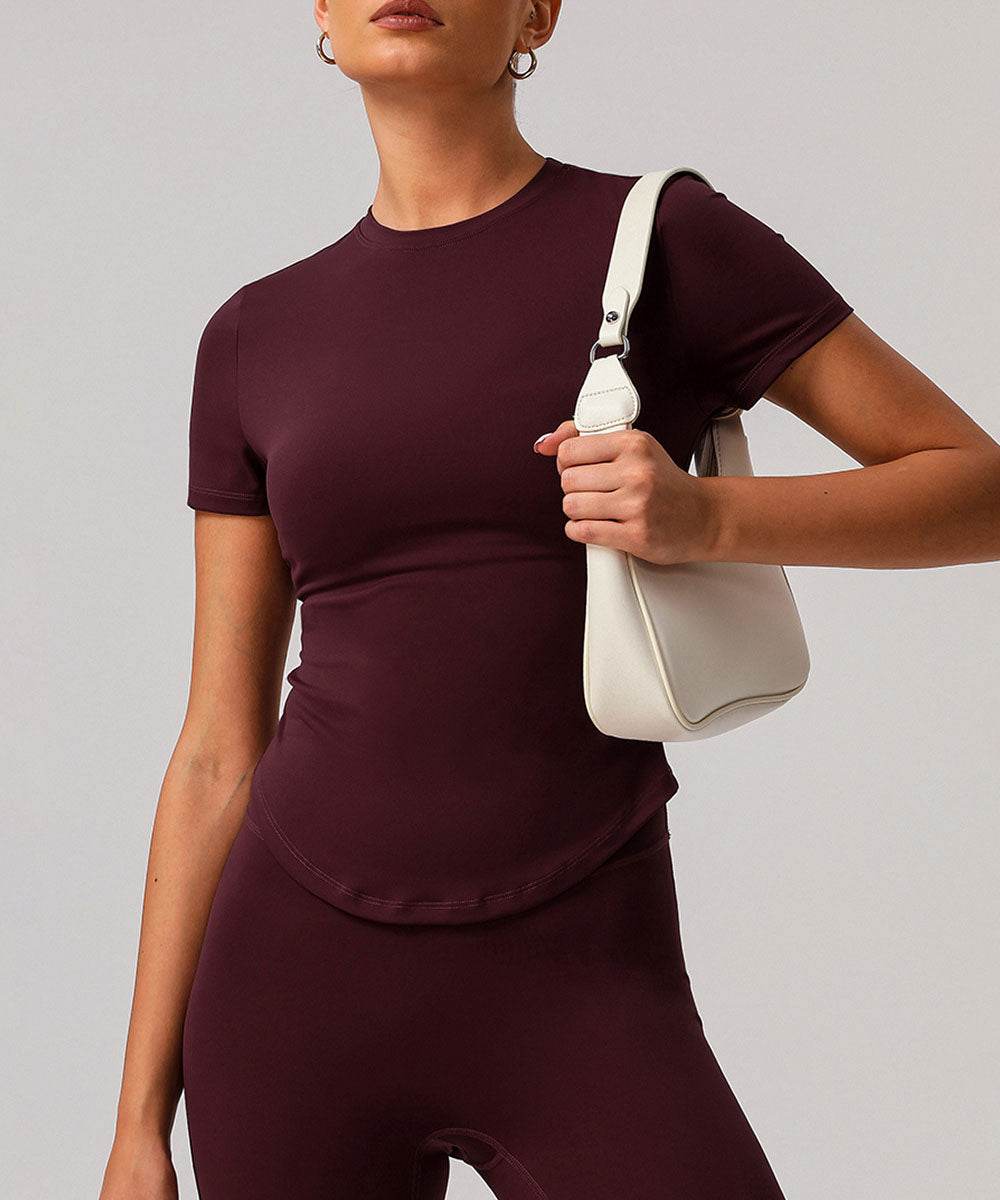 Short Sleeve Slim Fit Tops Crew Neck T-Shirts