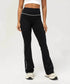 High Waist Black Yoga Flared Pant
