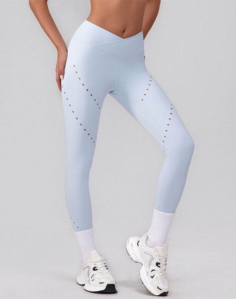 High Waist Tummy Control Hollow Out Yoga Leggings -