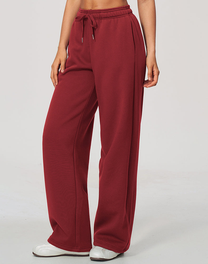 Wide Leg Fleece Running Sweatpant with Pockets