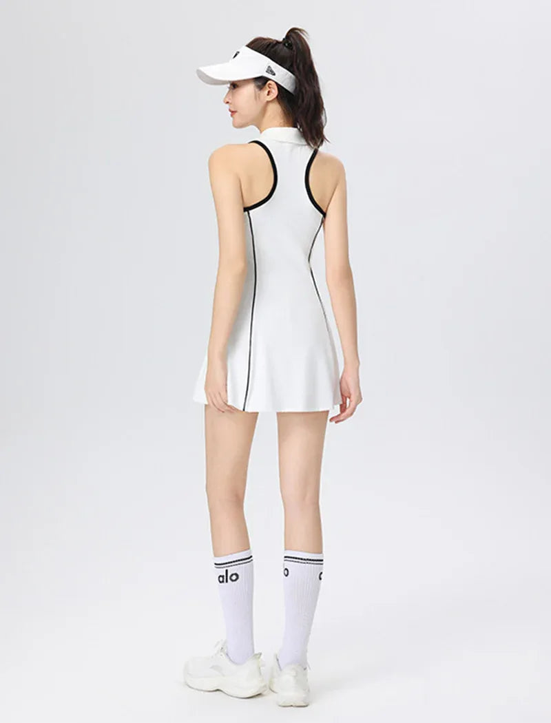 Tennis Golf Dresses Sleeveless Athletic Dress with Shorts -
