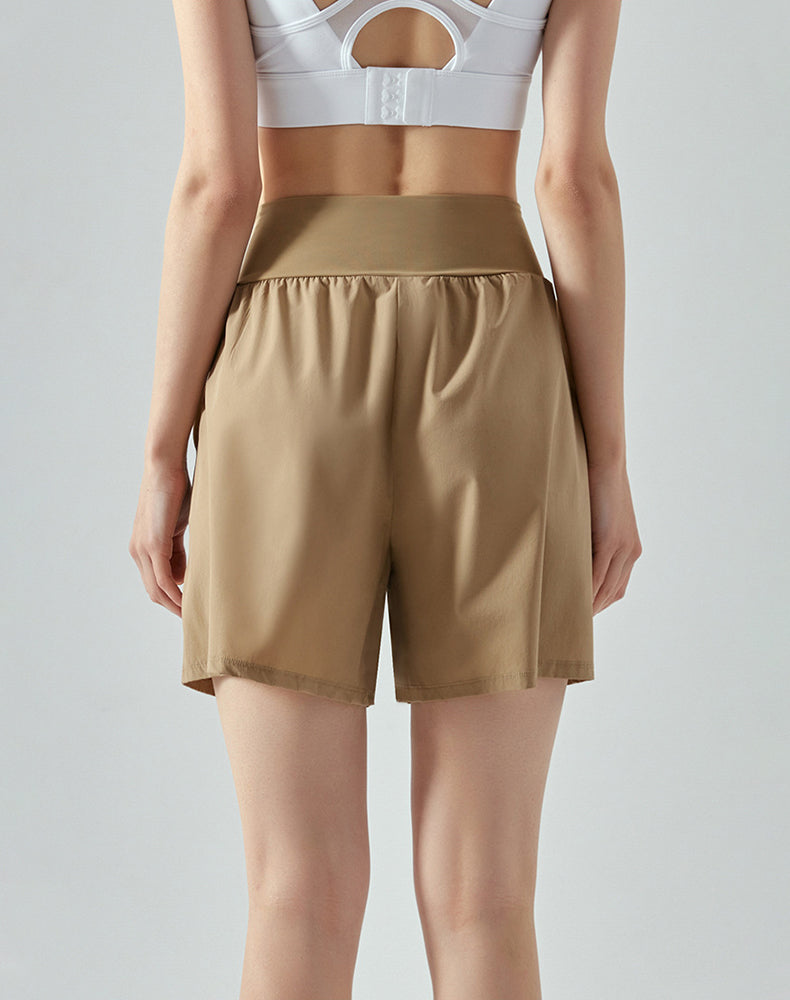 High Waist Loose Athletic Shorts Wide Leg Running Short