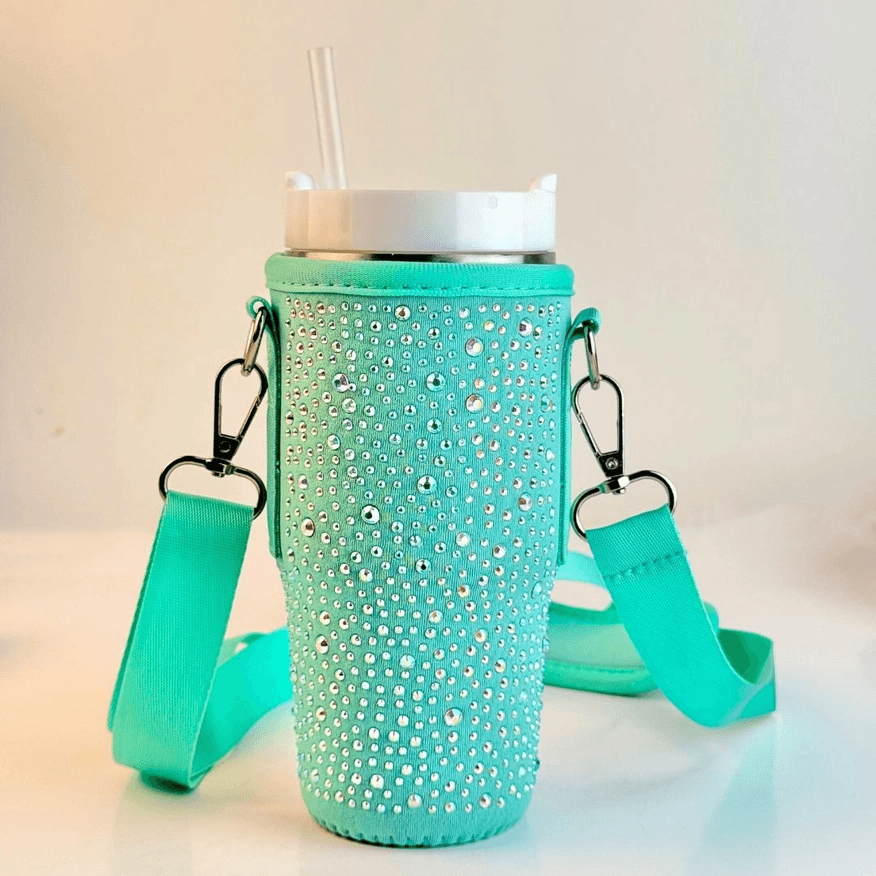 Bling Water Bottle Carrier Bag For 20oz Bottle Sleeve