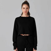 Cropped Loose Workout Sweatshirt