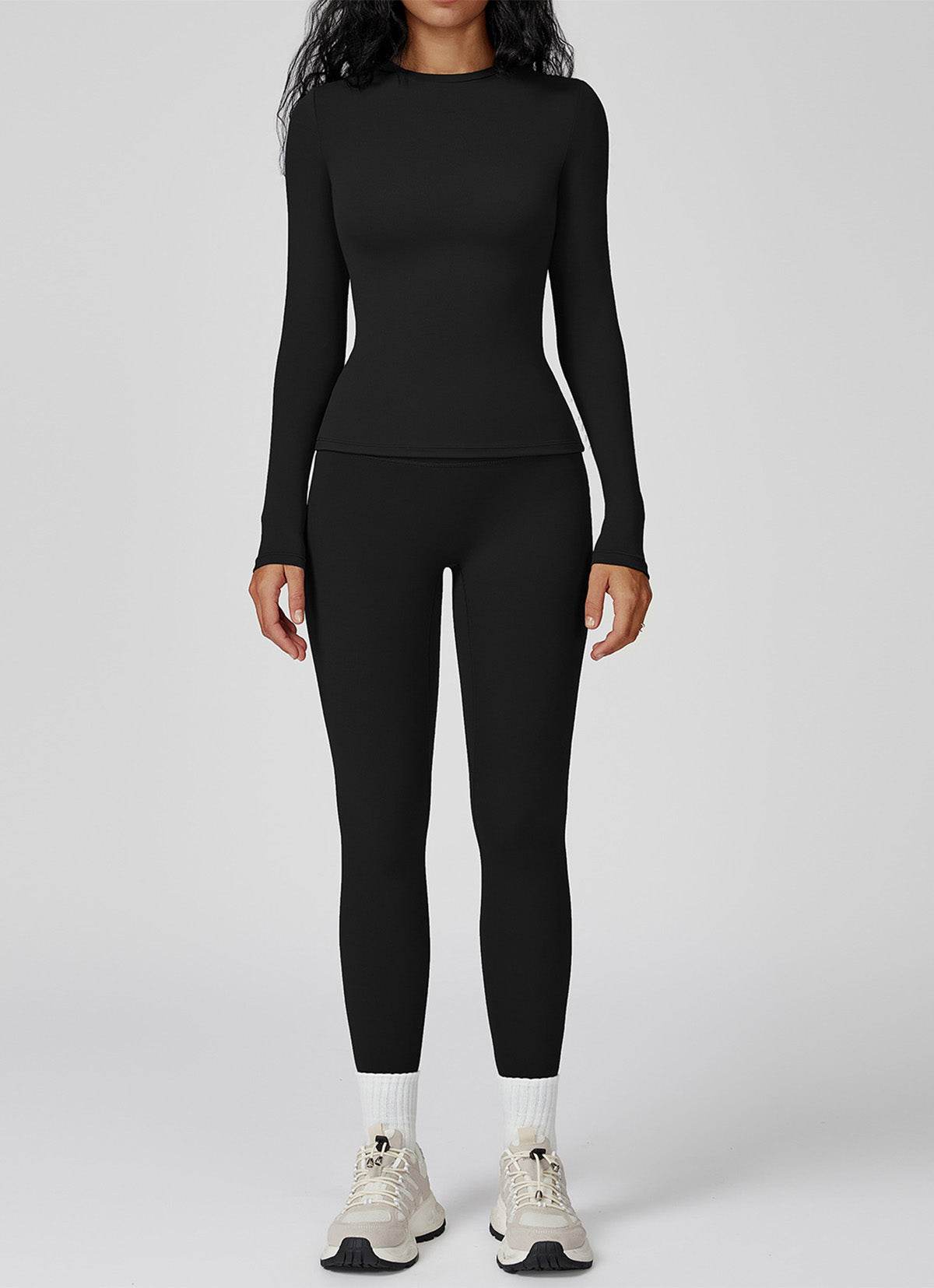 Sports Wear with Long Sleeve T-Shirt and Leggings