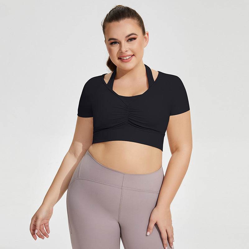 Plus Size Yoga Short Sleeve Top