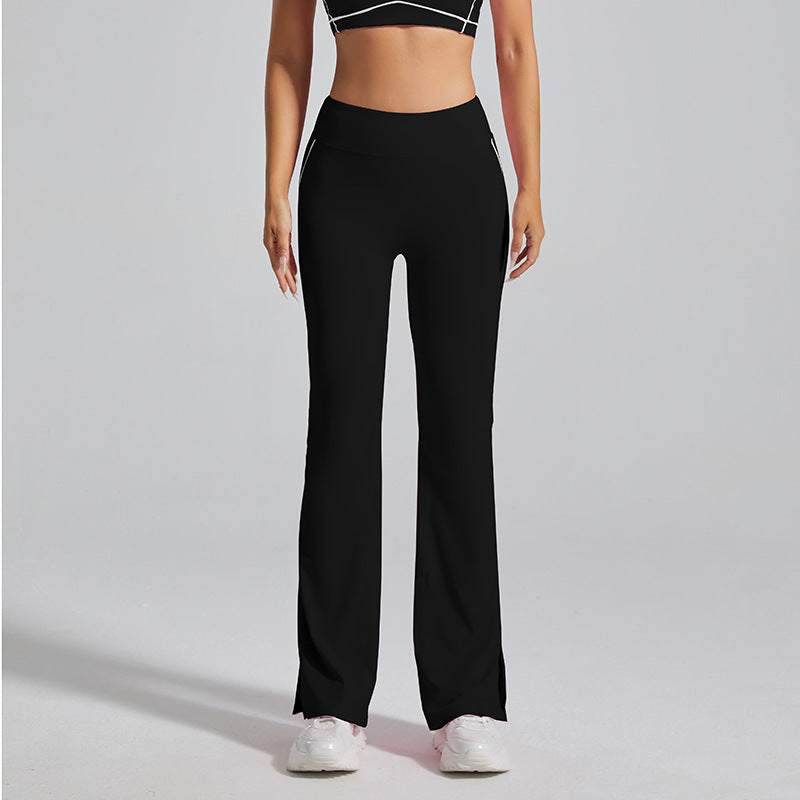 High Waist No Front Seam Sports Flared Pant
