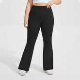 Plus Size High Waist Flared Yoga Pants