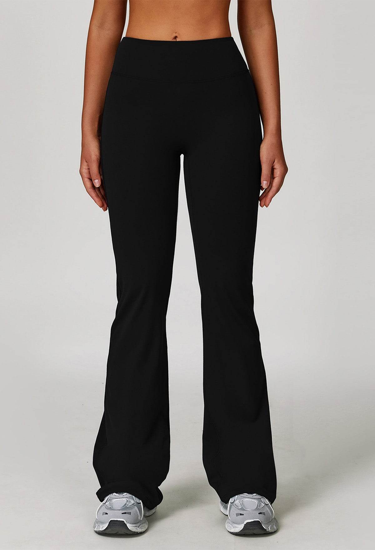 No Front Seam High Waist Sports Flared Leg Pants