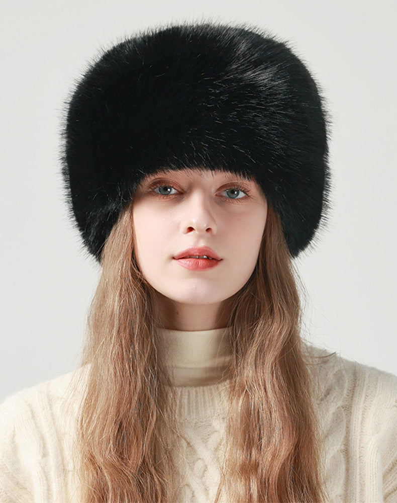 Fuzzy Furry Winter Faux Fur Hat Warm Fluffy Bucket Hat