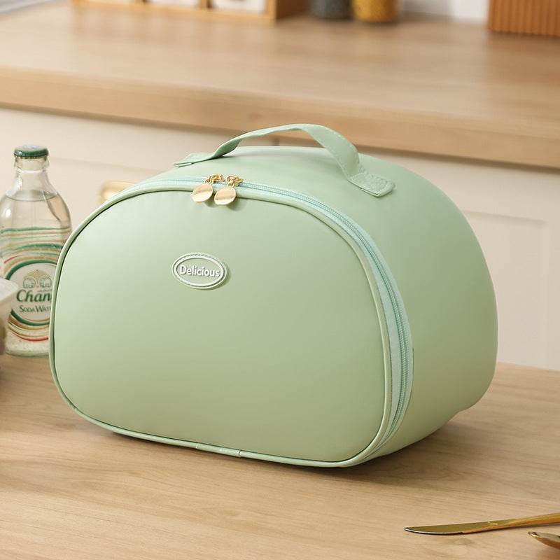 Portable PU Insulated Lunch Bag Carriers Cooler Handbag