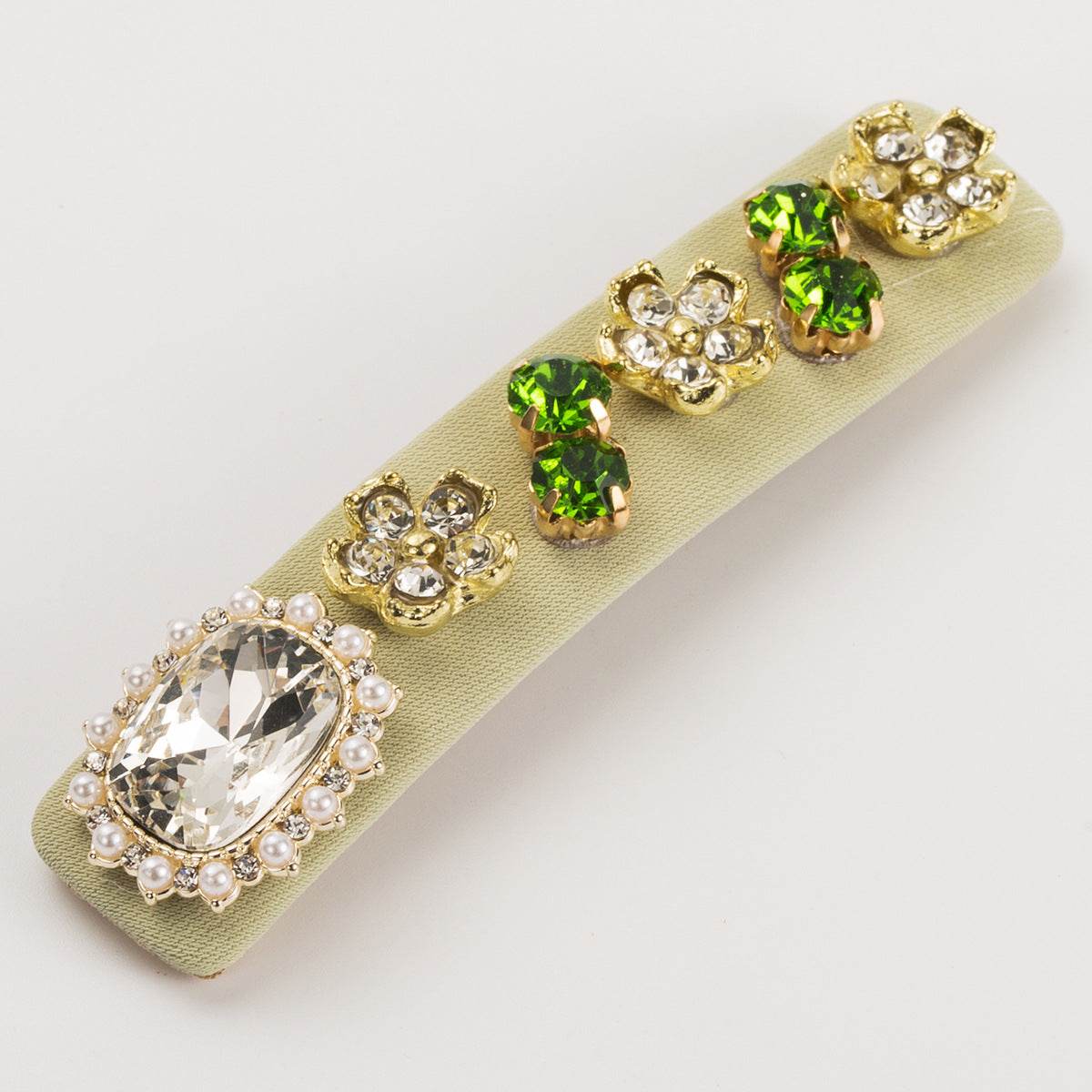 Metal Crystal Snap Hair Clips Hair Barrettes