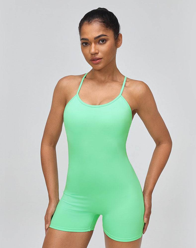 Yoga Shorts Jumpsuits Sleeveless One Piece Bodysuits