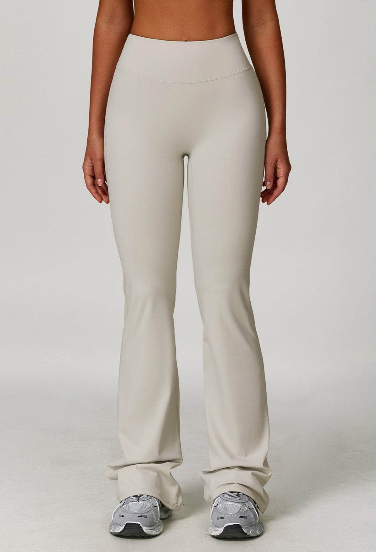 No Front Seam High Waist Sports Flared Leg Pants