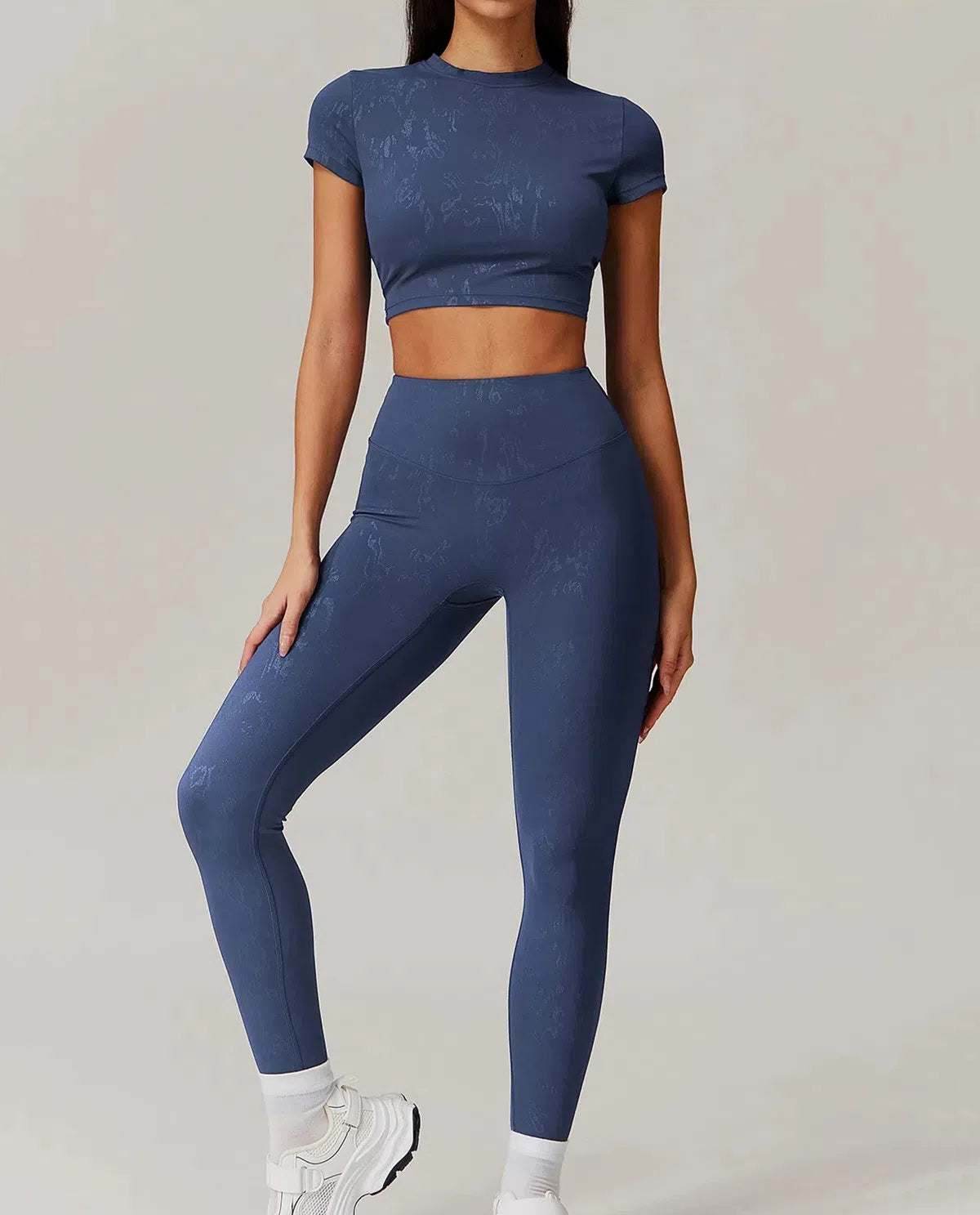 Sports Set with Short Sleeve T-Shirt and Leggings