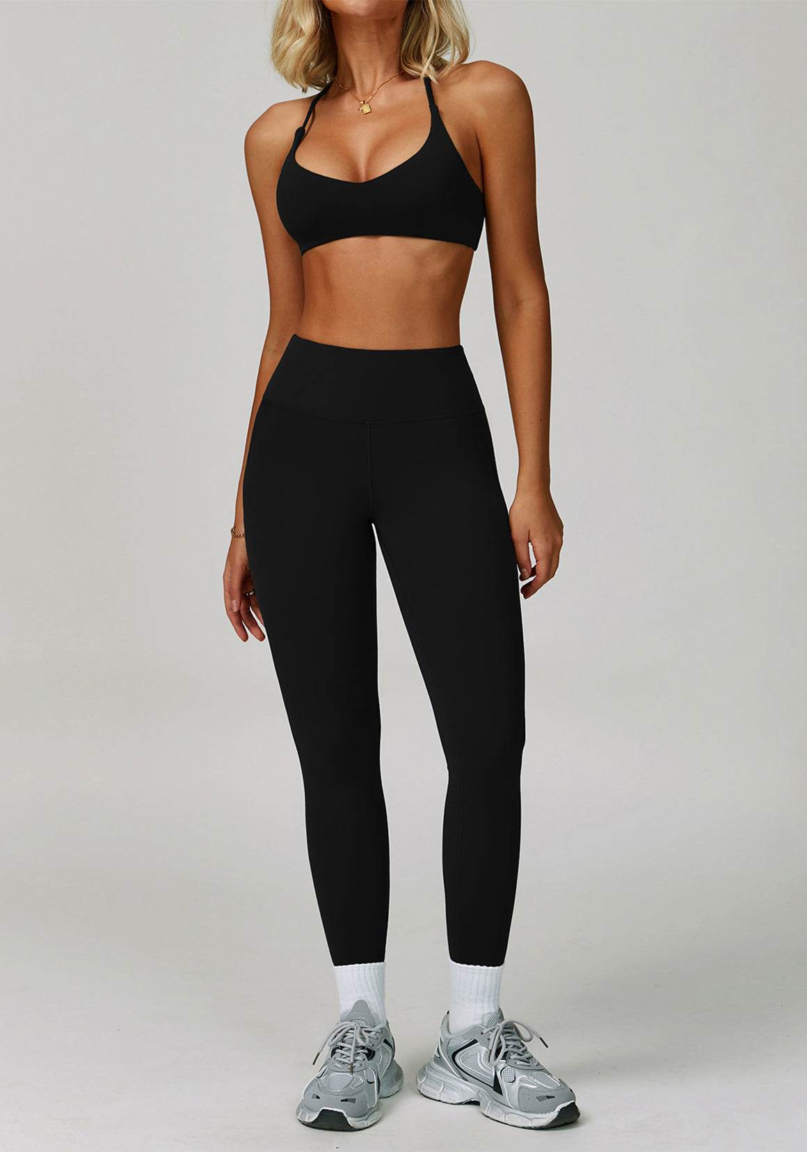 Activewear Set with Cross Back Sports Bra and Legging