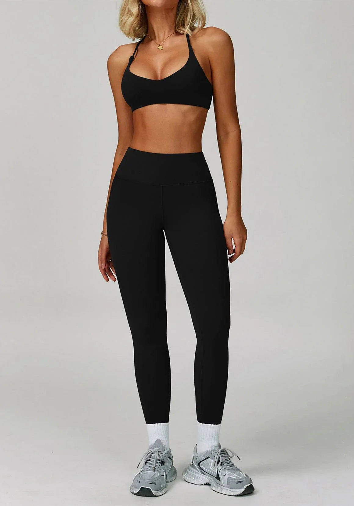 Activewear Set with Cross Back Sports Bra and Legging -