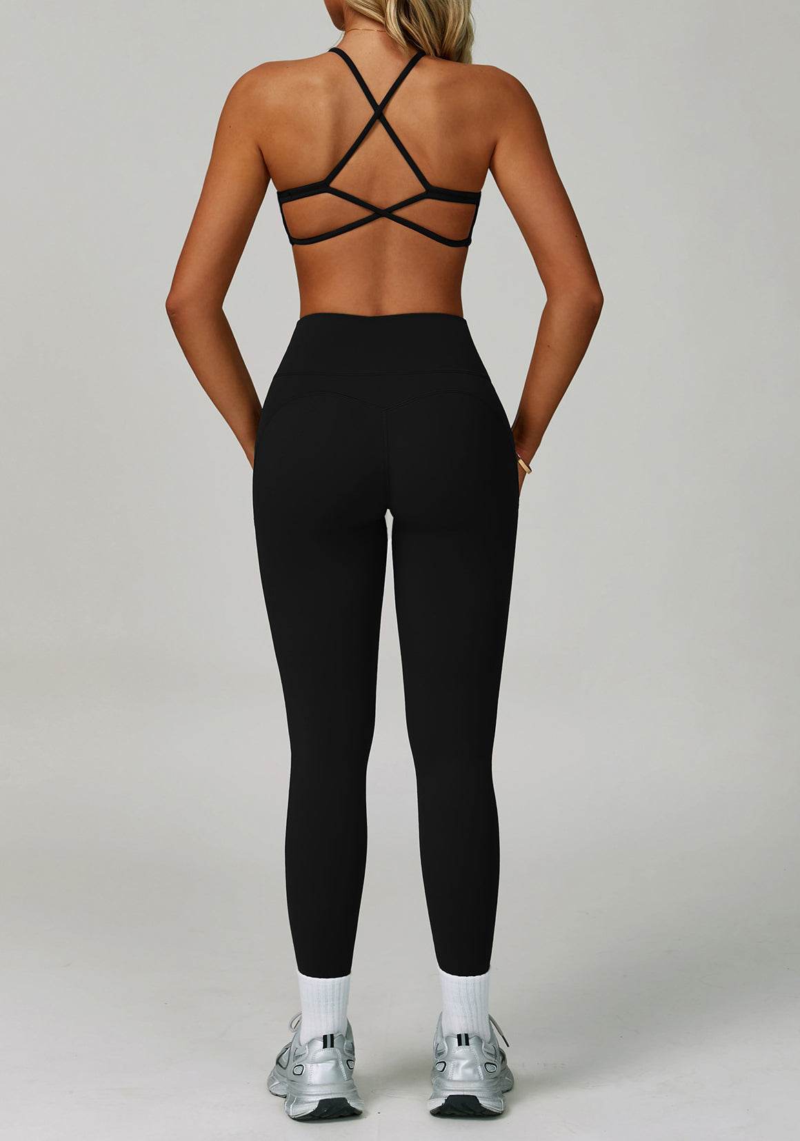 Activewear Set with Cross Back Sports Bra and Legging