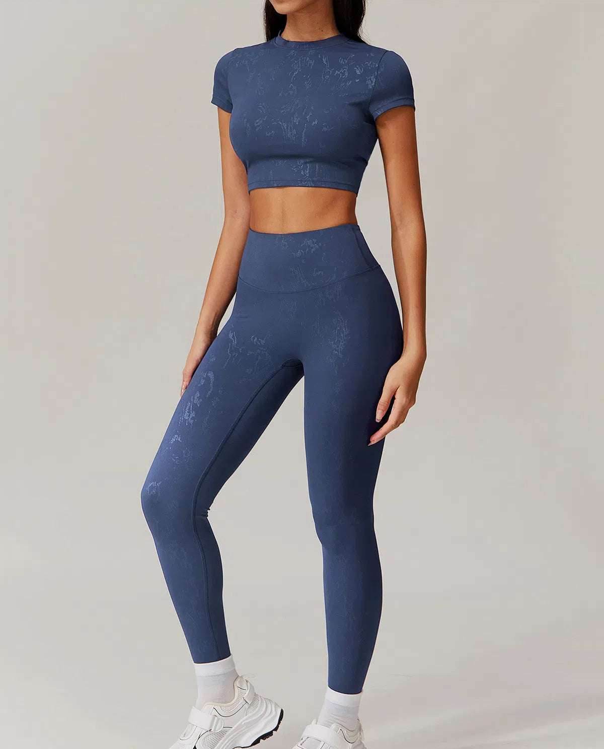 Sports Set with Short Sleeve T-Shirt and Leggings