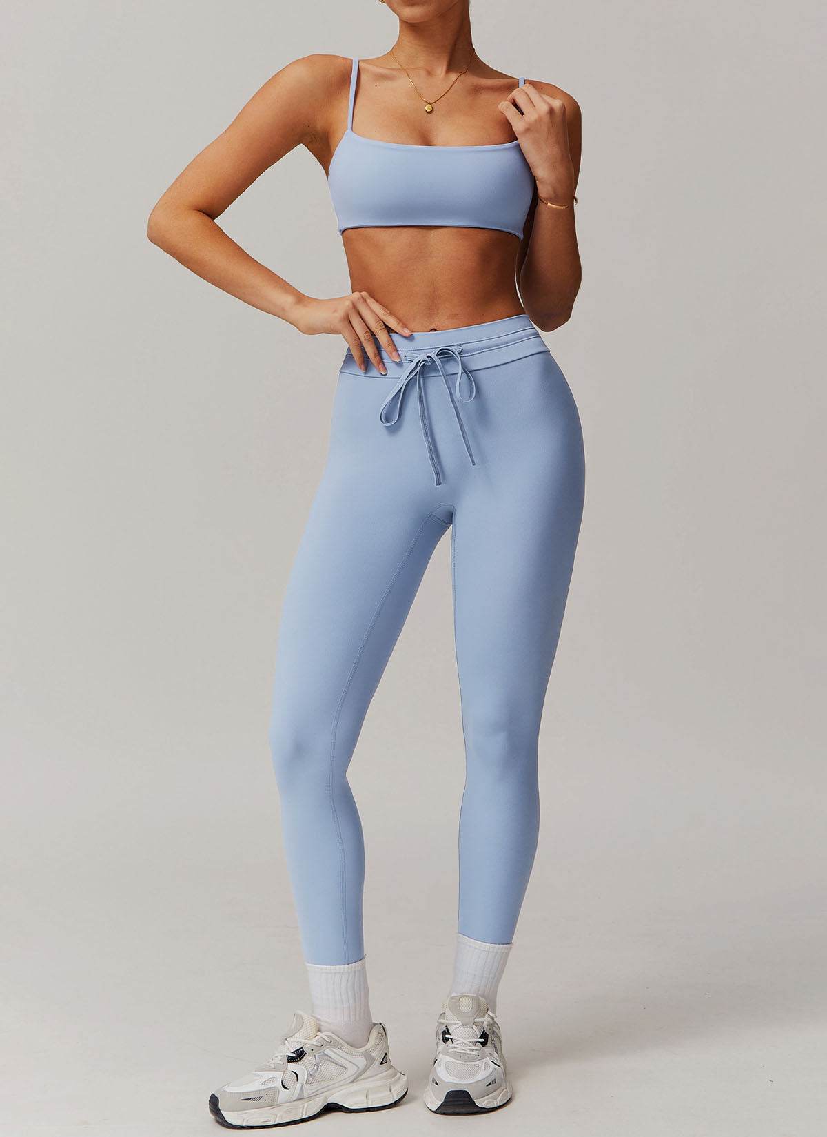 Sports Sets with Thin Strap Bra and Leggings