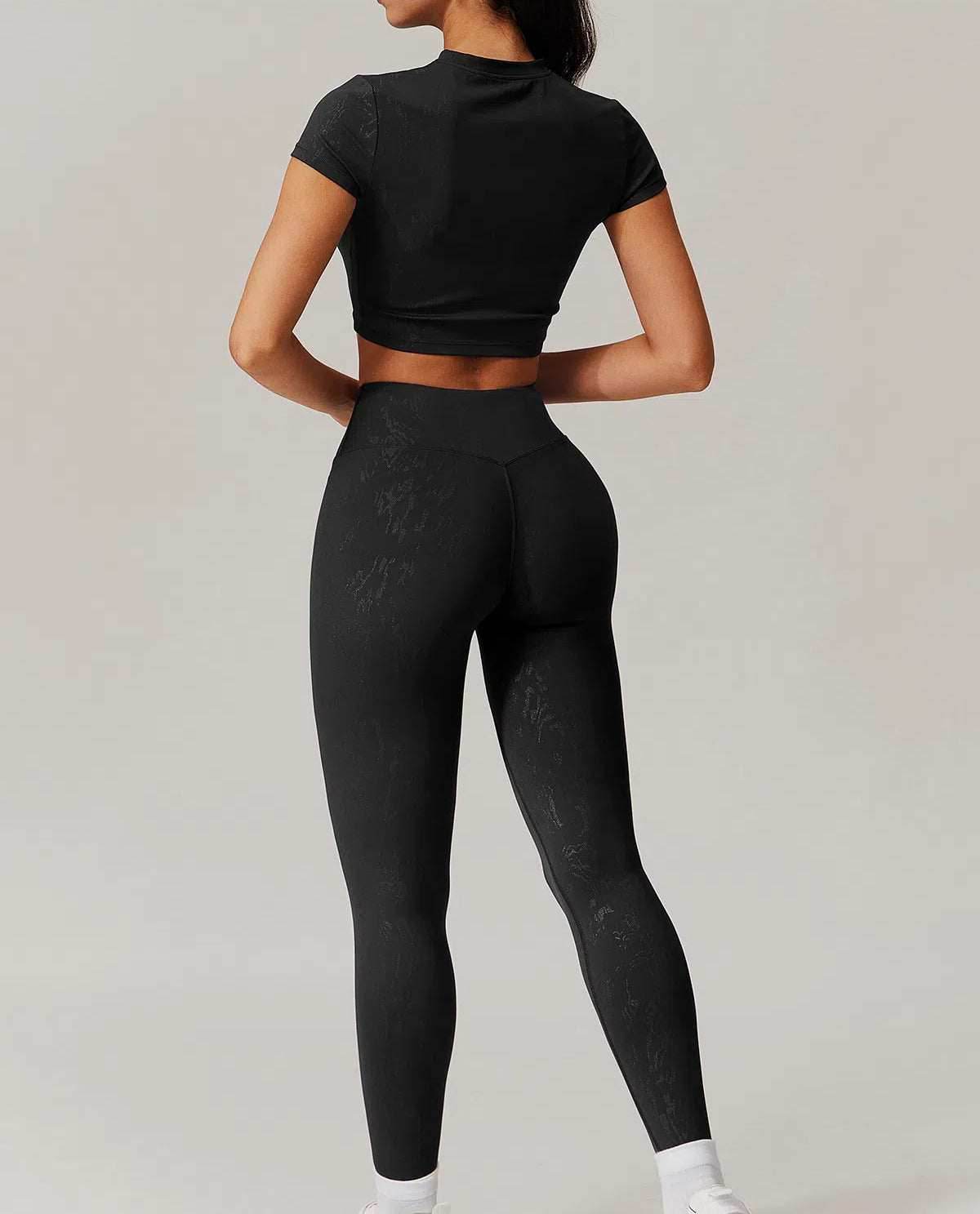 Sports Set with Short Sleeve T-Shirt and Leggings