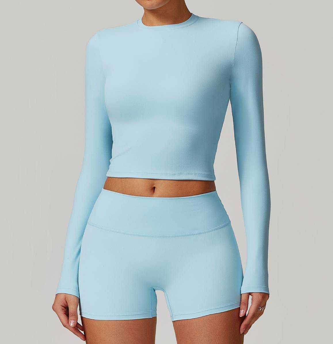 Tight Long Sleeve Cropped T-shirt