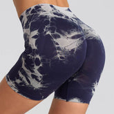 Tie Dye Print High Waist Yoga Short