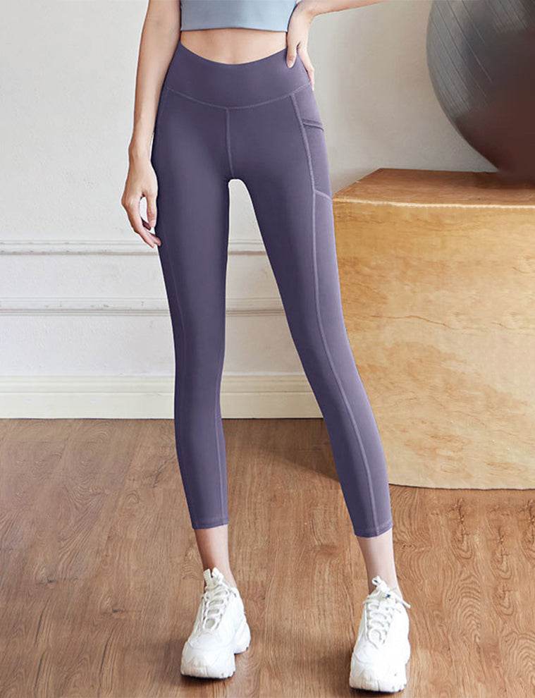 High Waisted Yoga Leggings with Mesh Pockets