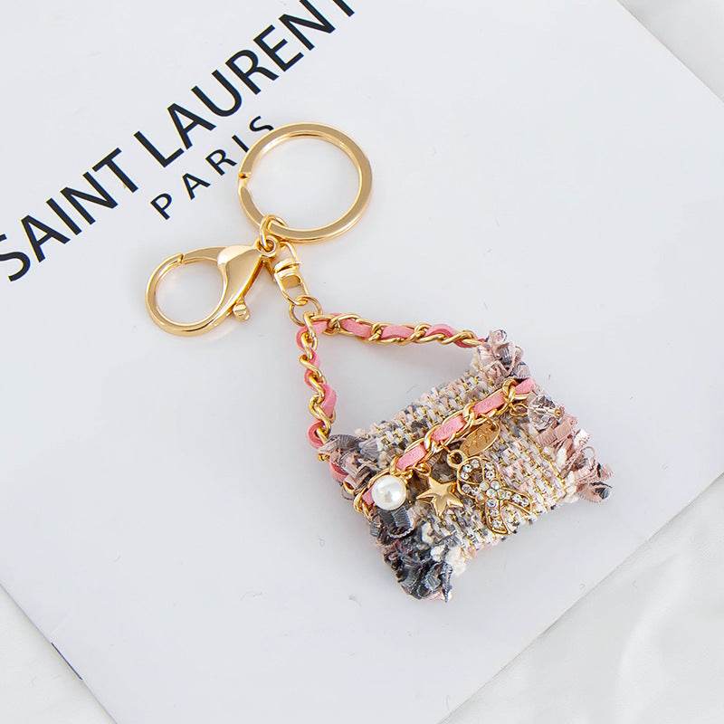Cute Metal Mini Handbag Shape Keychain
