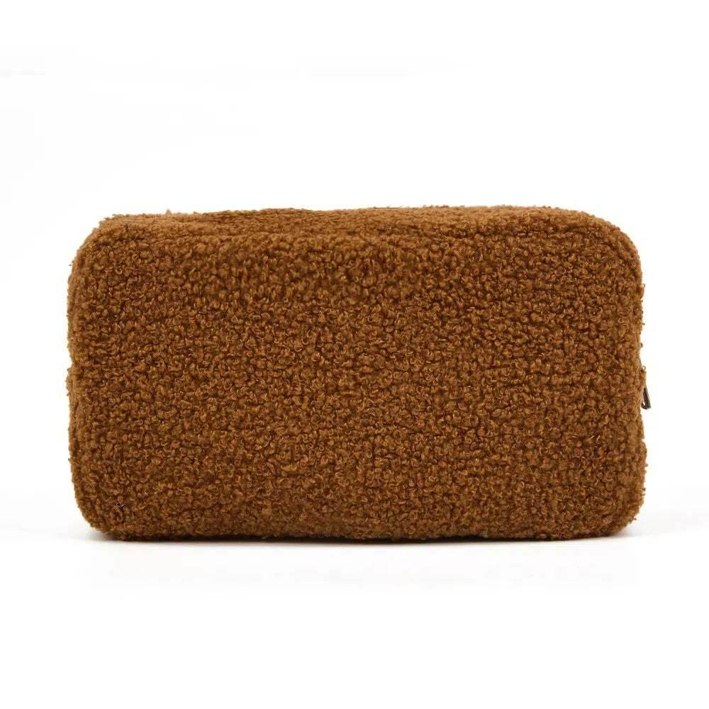 Solid Plush Makeup Bag