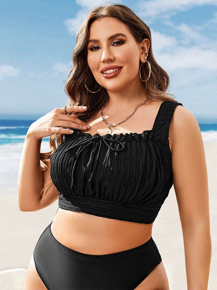 Plus Size U Neck Bikini Tops Swim Bra