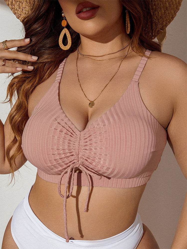 Plus Size V Neck Bikini Tops