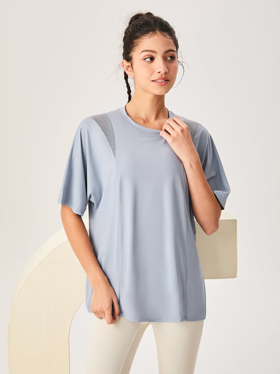 Mesh Short Sleeved Sports Loose T-Shirt