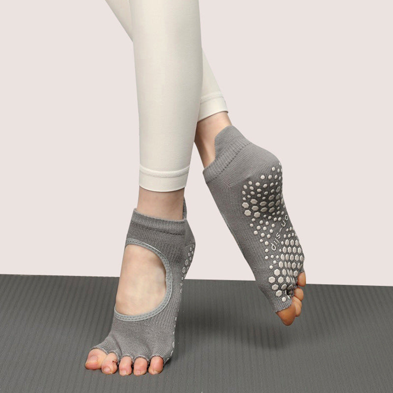 Grip Non Slip Yoga Socks Toeless Toe Pilates Socks