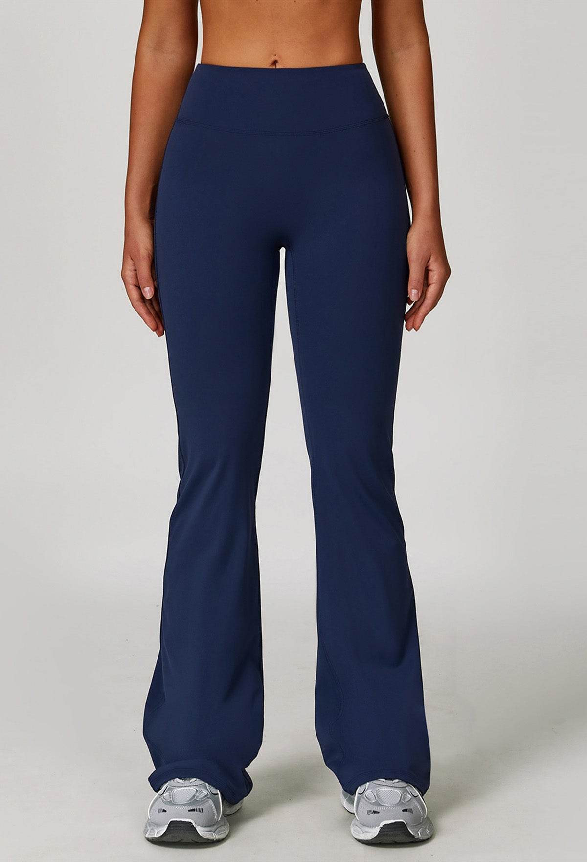 No Front Seam High Waist Sports Flared Leg Pants
