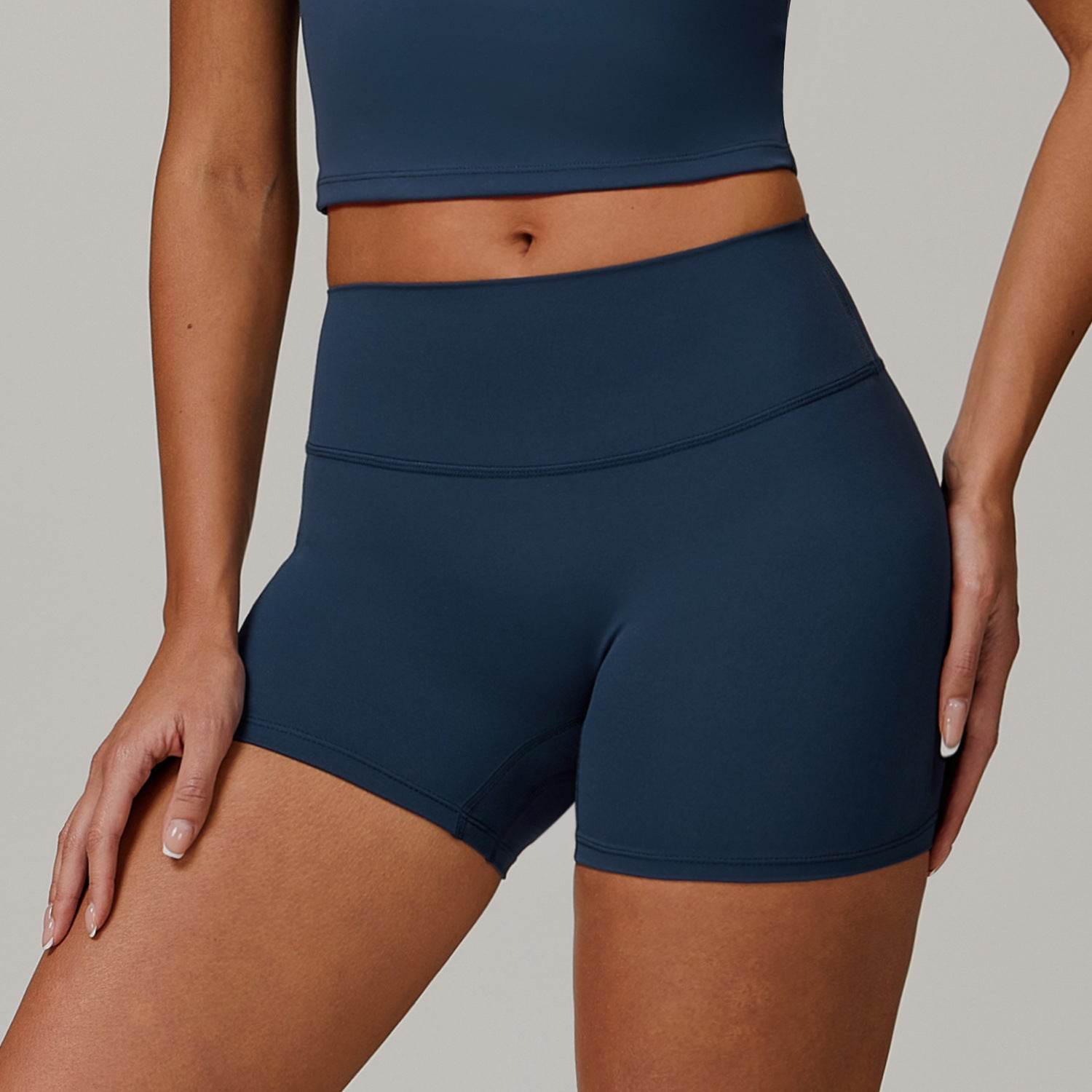 No Front Seam High Waist Biker Shorts