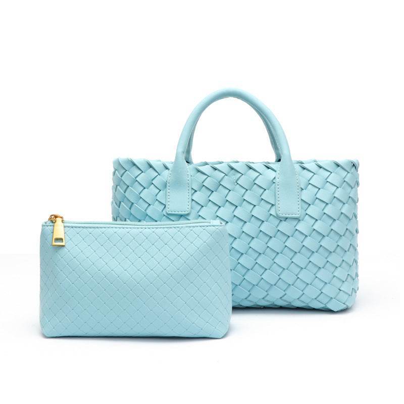 Trendy Woven Handbags With Pouch