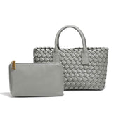 Trendy Woven Handbags With Pouch